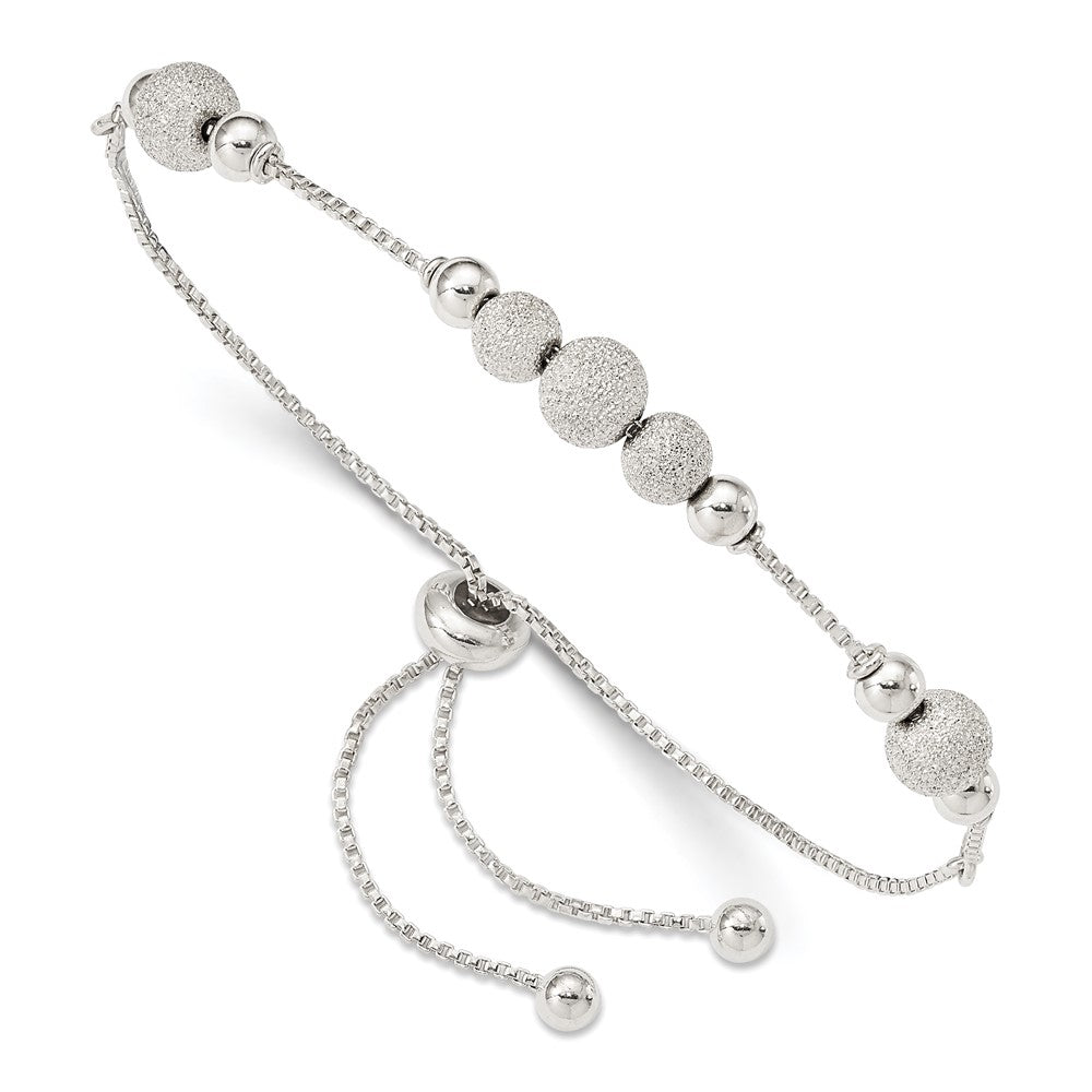 Sterling Silver Beaded Adjustable Bracelet QG4772