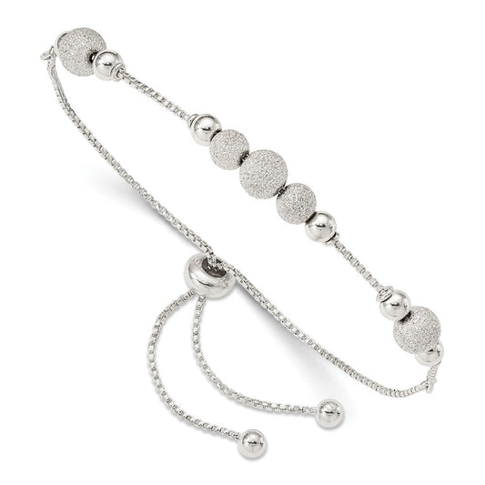 Sterling Silver Beaded Adjustable Bracelet QG4772