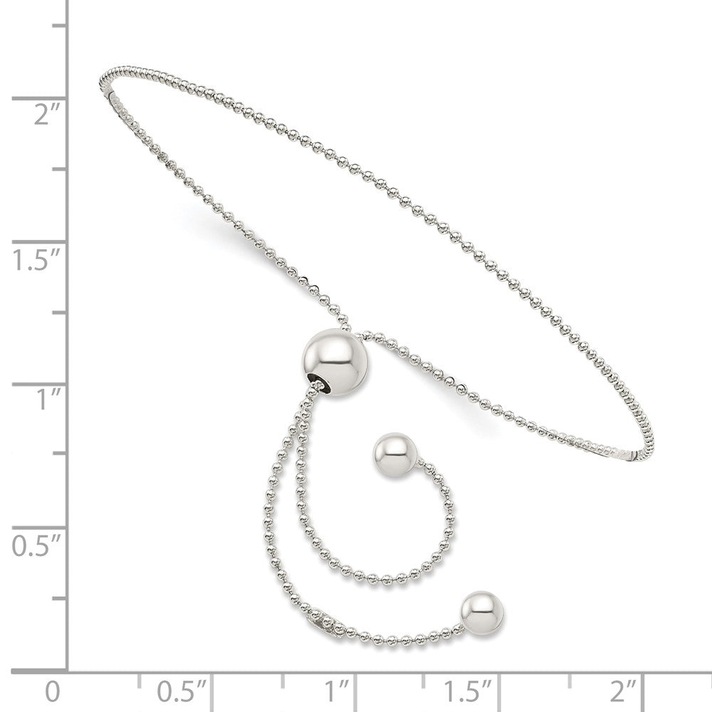 Sterling Silver Beaded Adjustable Bracelet QG4784