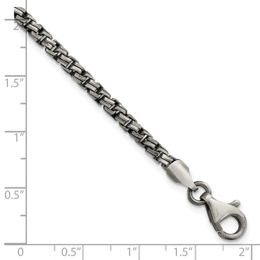 Sterling Silver Antiqued Brushed Bracelet QG5721-8