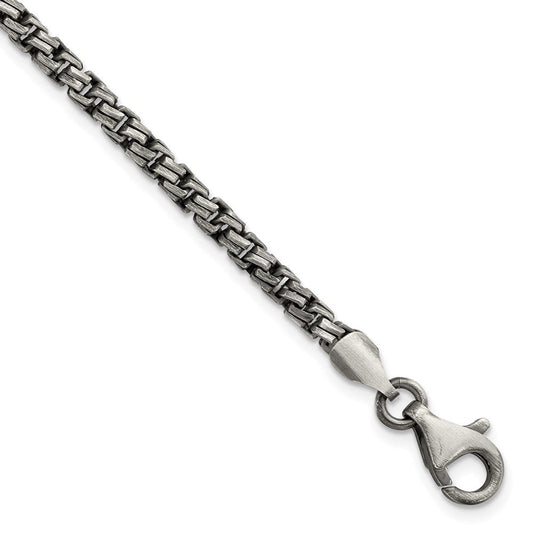 Sterling Silver Antiqued Brushed Bracelet QG5721-8