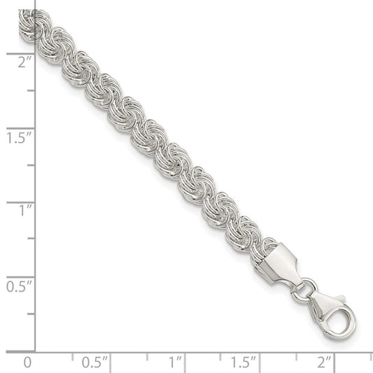 Sterling Silver Polished Love Knot Bracelet QG5817-7.5