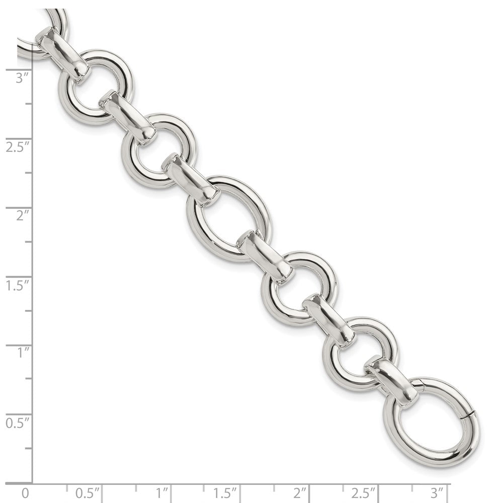 Sterling Silver Polished Fancy Link Bracelet QG5826-8