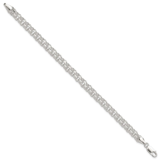 Sterling Silver Polished 6mm Triple Rolo Charm Bracelet QG5831-7