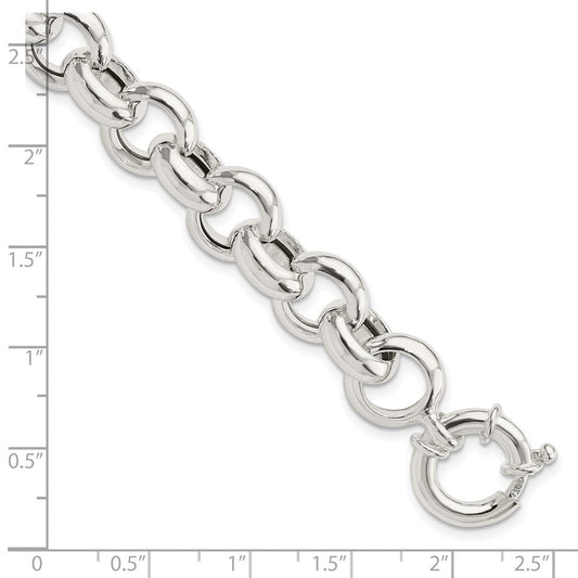 Sterling Silver Polished Fancy Link Bracelet QG5964-8