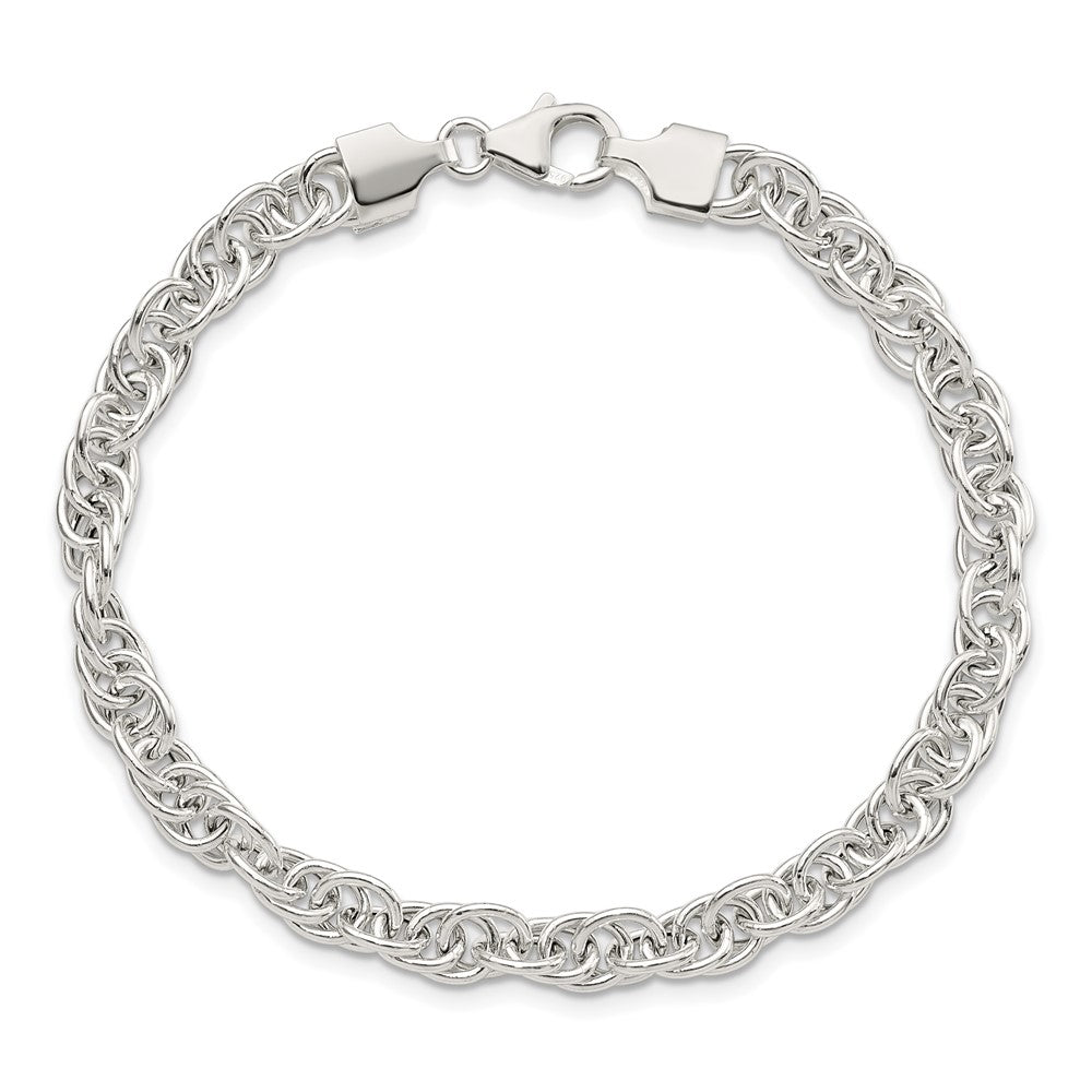 Sterling Silver Polished Fancy Link Bracelet QG5969-7.5