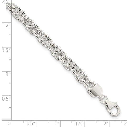 Sterling Silver Polished Fancy Link Bracelet QG5969-7.5