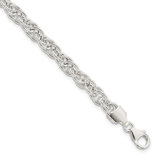Sterling Silver Polished Fancy Link Bracelet QG5969-7.5