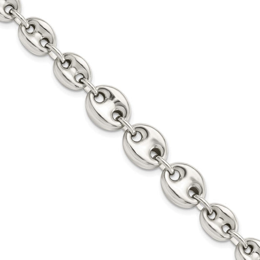 Sterling Silver Polished Fancy Link 7.5in Bracelet QG5971-7.5