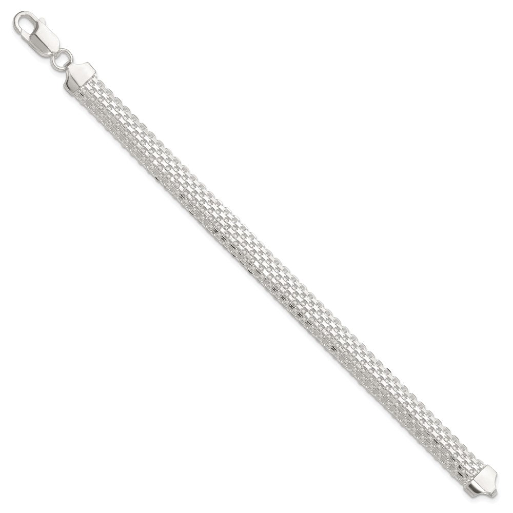 Sterling Silver Polished 8.5mm Bismark 7in Bracelet QG6410-7