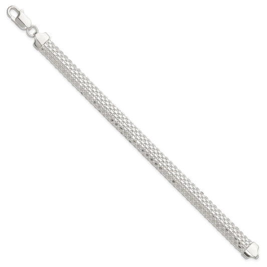 Sterling Silver Polished 8.5mm Bismark 7in Bracelet QG6410-7