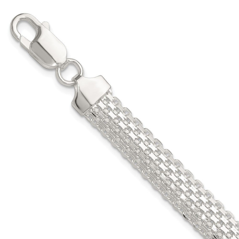 Sterling Silver Polished 8.5mm Bismark 7in Bracelet QG6410-7