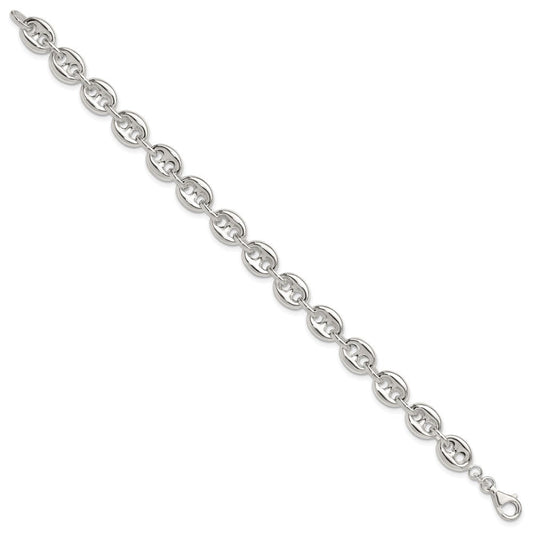 Sterling Silver Polished Fancy Link Bracelet QG6414-7.5
