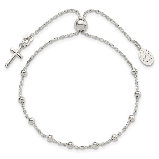 Sterling Silver Adjustable Rosary Bracelet QG6561