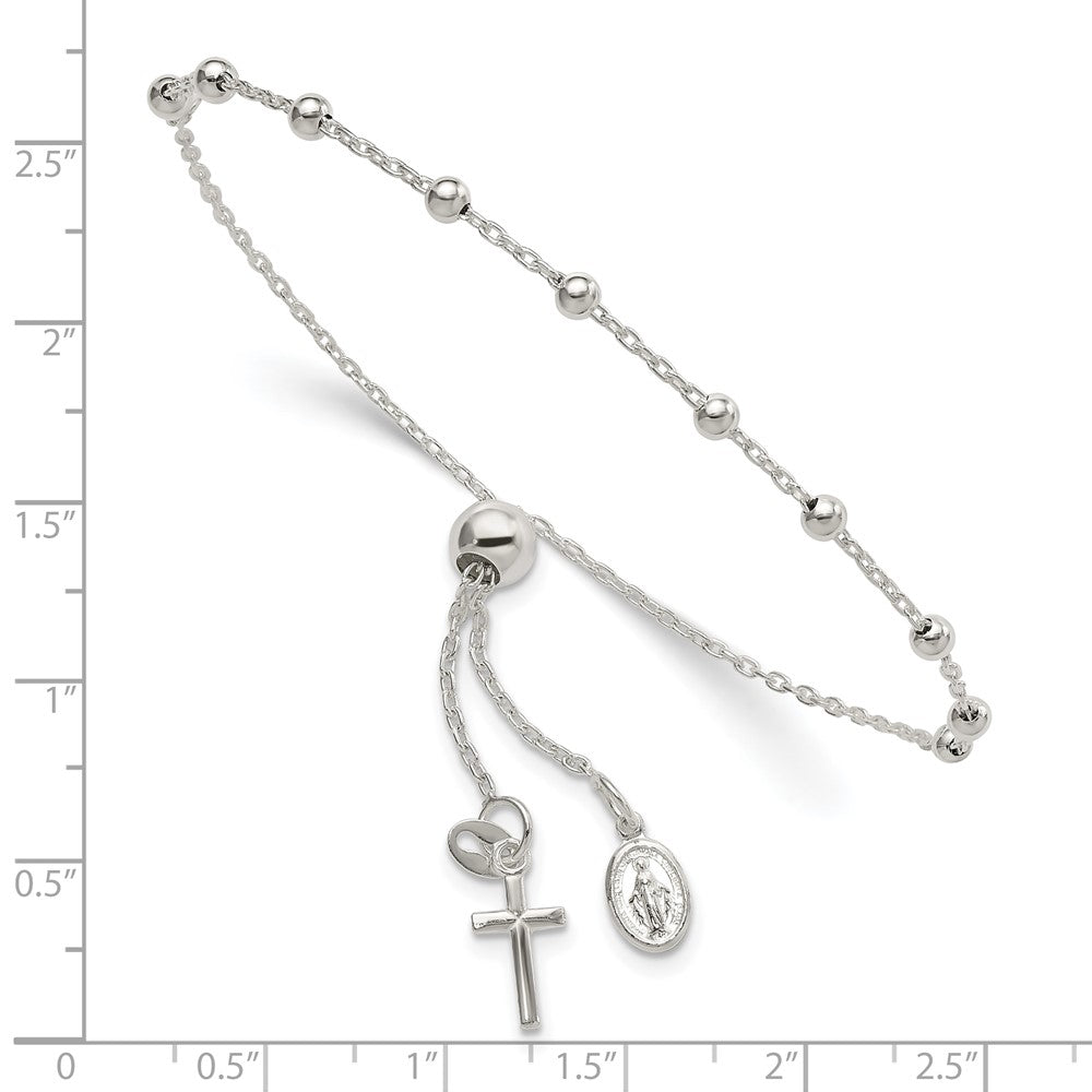 Sterling Silver Adjustable Rosary Bracelet QG6561