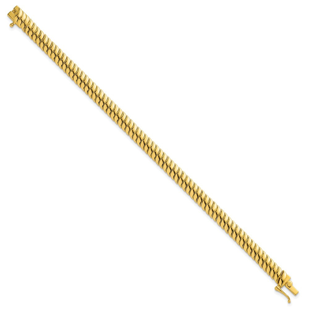 Sterling Silver Gold-Tone Polished Fancy 5.8mm S-Link 7 Inch Bracelet QG6825GP-7