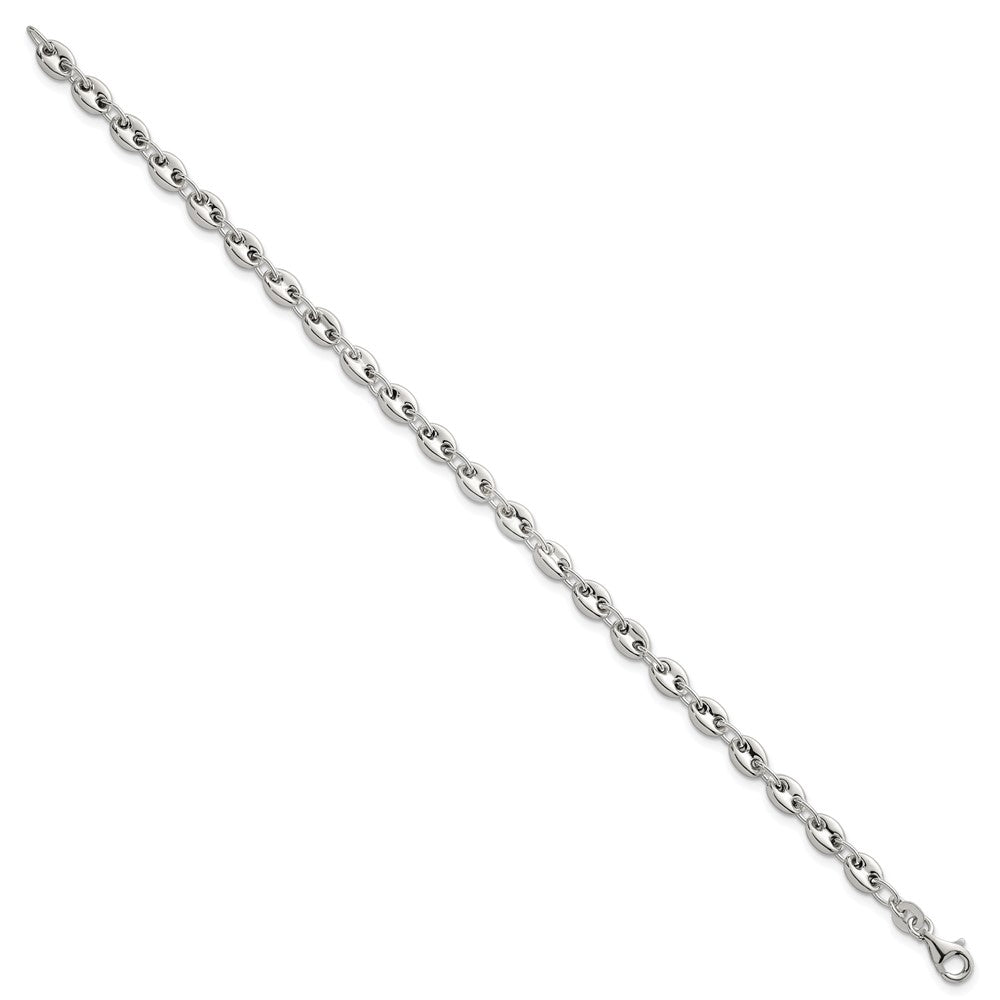 Sterling Silver Polished 4.8mm Puffed Mariner/Anchor Link 7.5 Inch Bracelet QG6918-7.5