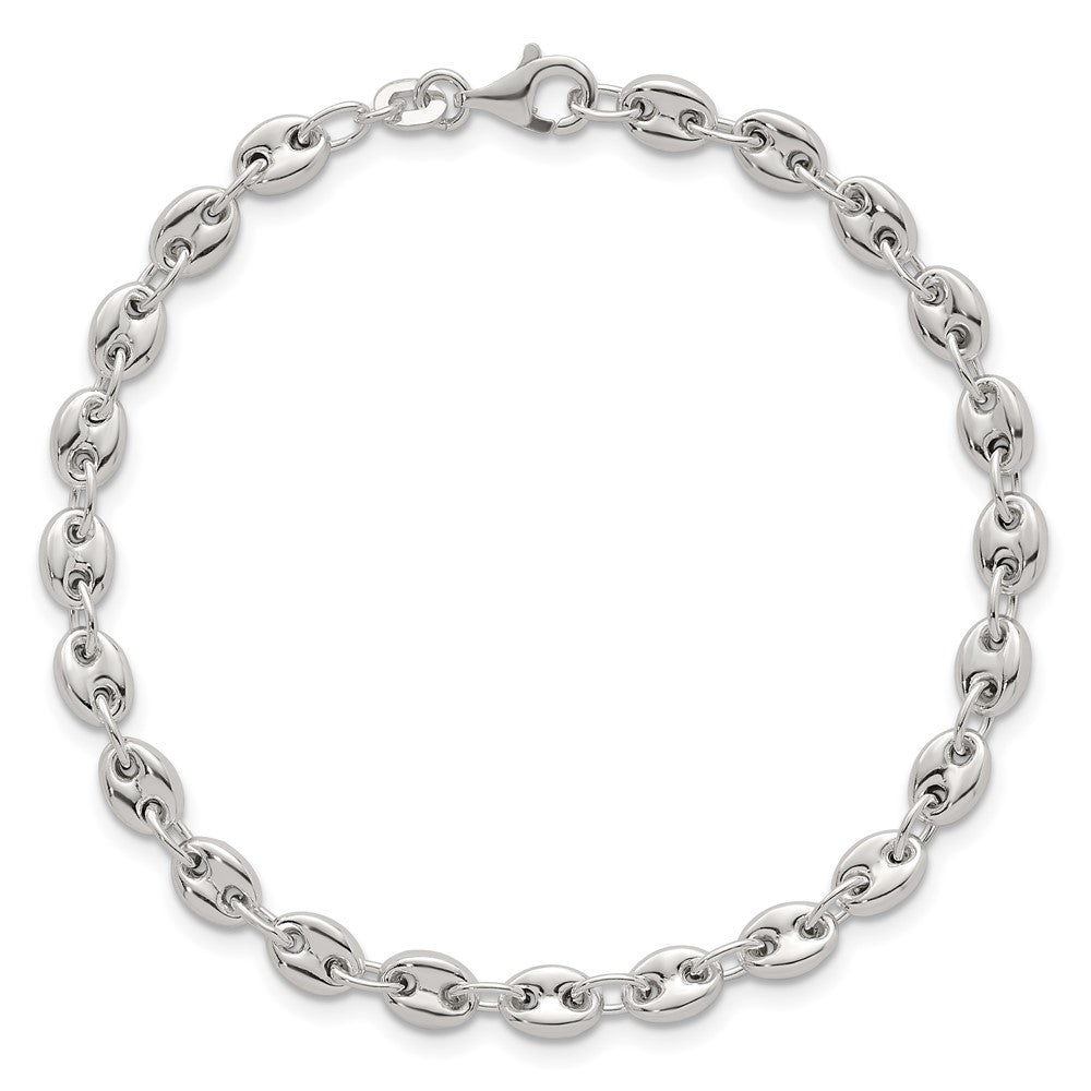 Sterling Silver Polished 4.8mm Puffed Mariner/Anchor Link 7.5 Inch Bracelet QG6918-7.5