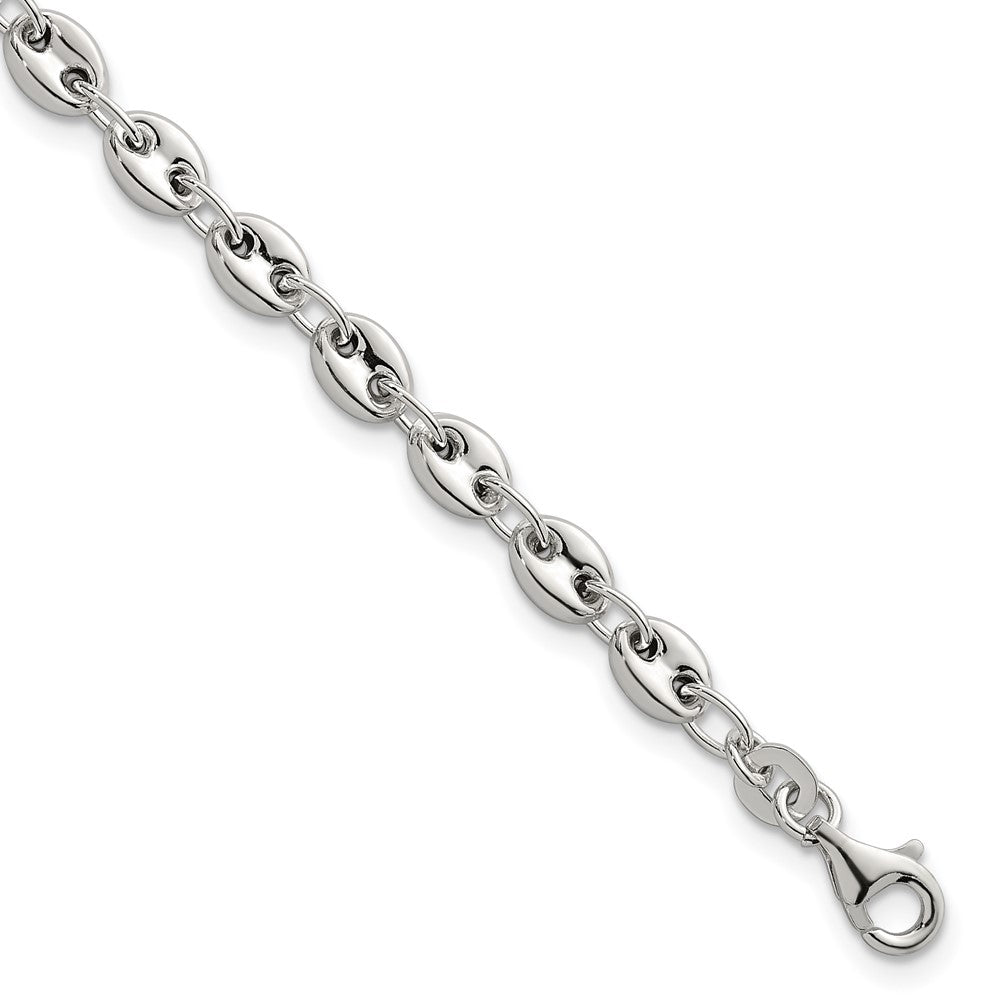 Sterling Silver Polished 4.8mm Puffed Mariner/Anchor Link 7.5 Inch Bracelet QG6918-7.5