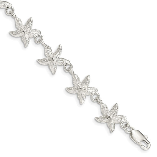Sterling Silver Starfish Bracelet QG840-7