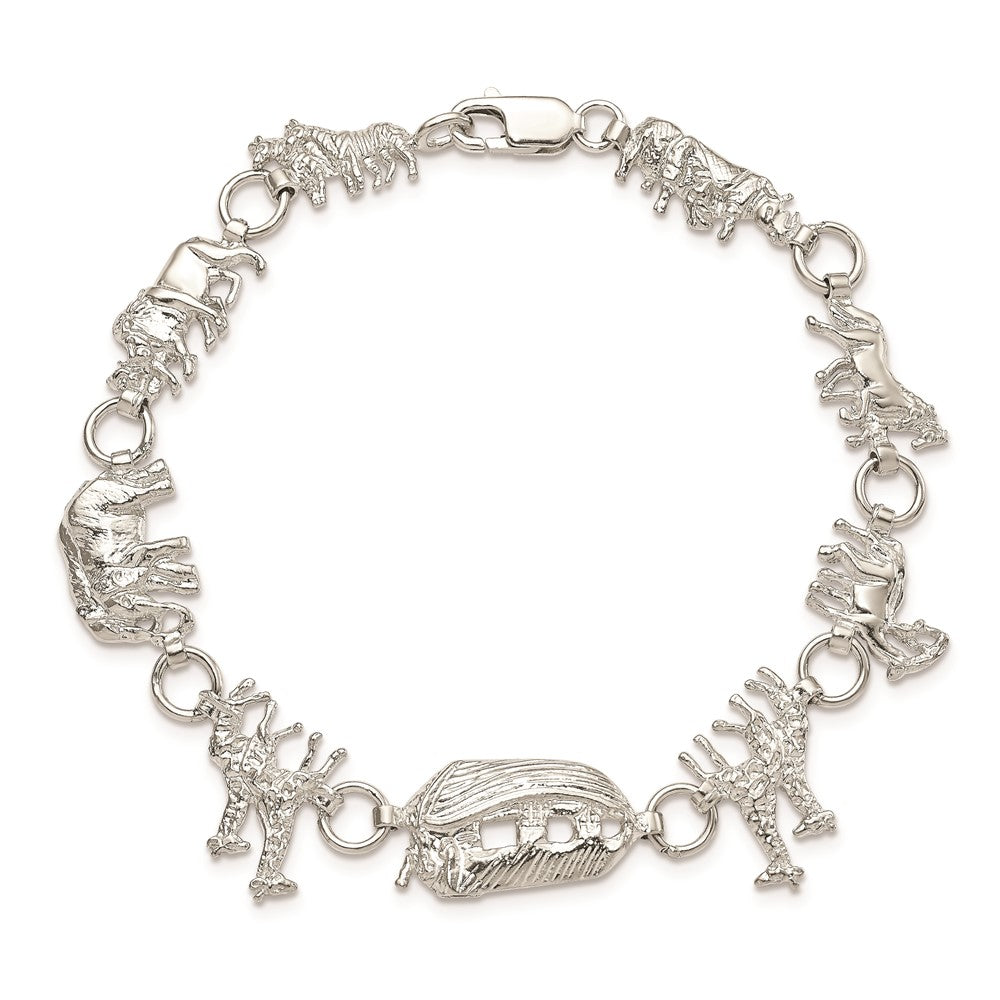Sterling Silver Noah's Ark Bracelet QG894-7