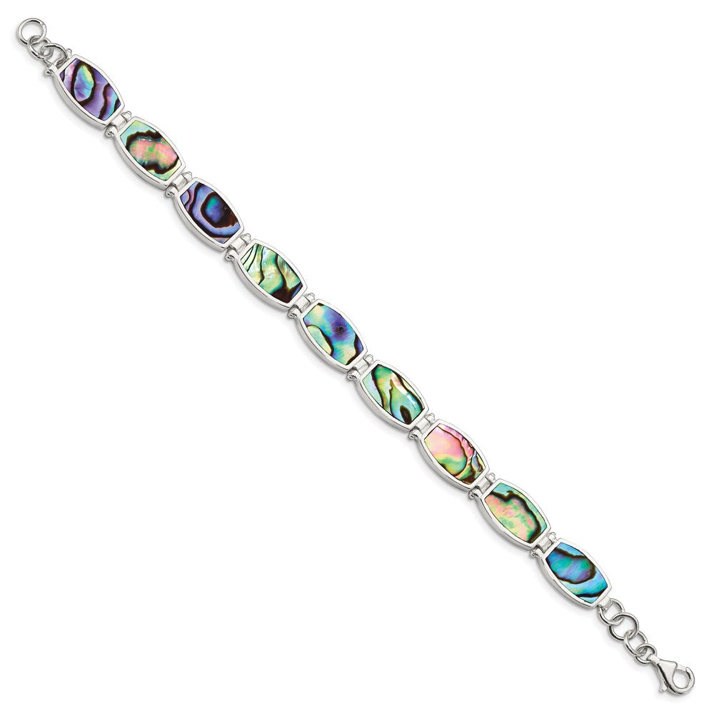 Sterling Silver Abalone Bracelet QH1032-7.25