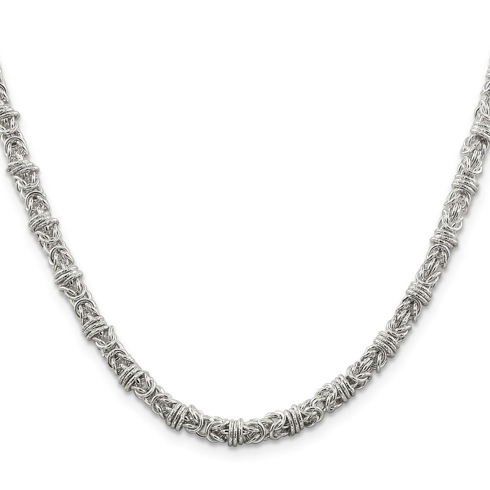 Sterling Silver 4mm Fancy Byzantine ChainQH1076