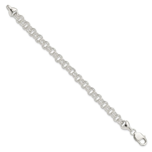 Sterling Silver 7.5inch Double Link Bracelet QH163-7.5