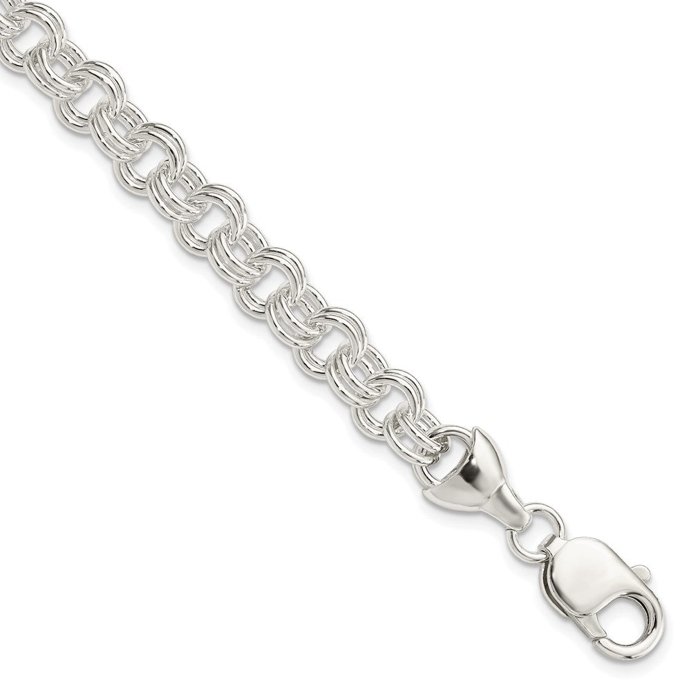 Sterling Silver 7.5inch Double Link Bracelet QH163-7.5