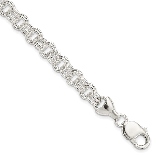 Sterling Silver 7.5inch Double Link Bracelet QH163-7.5