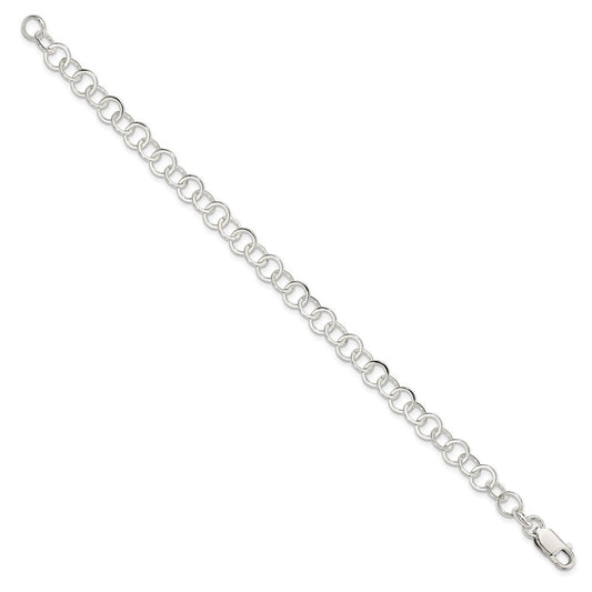 Sterling Silver 7.5inch Fancy Link Bracelet QH211-7.5