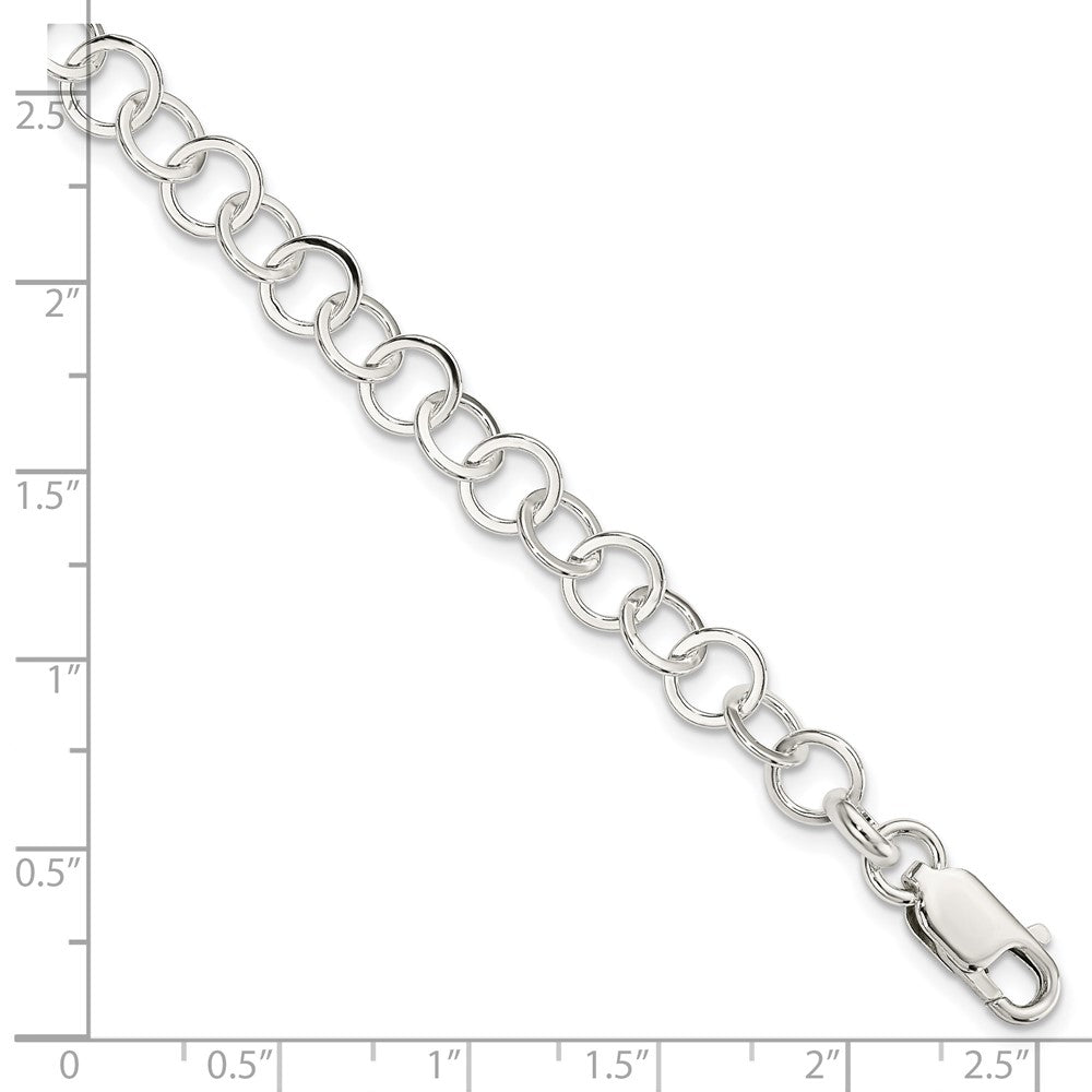 Sterling Silver 7.5inch Fancy Link Bracelet QH211-7.5