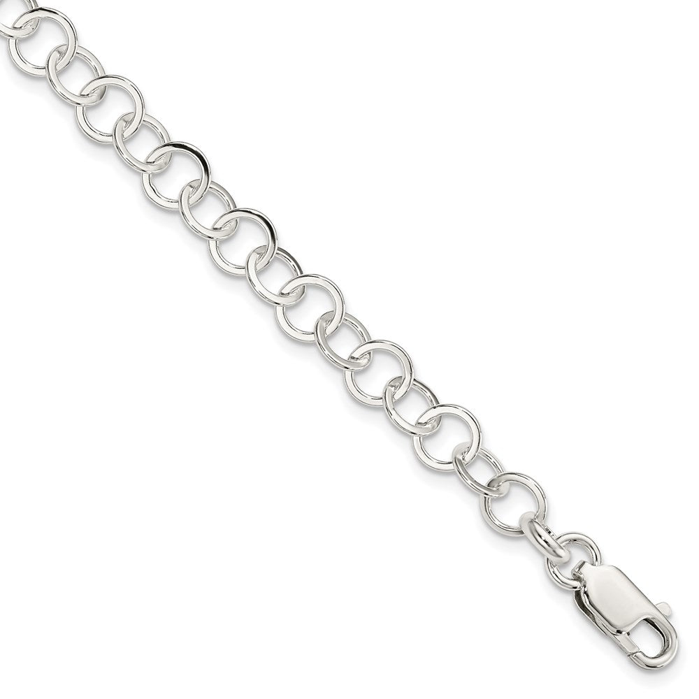 Sterling Silver 7.5inch Fancy Link Bracelet QH211-7.5