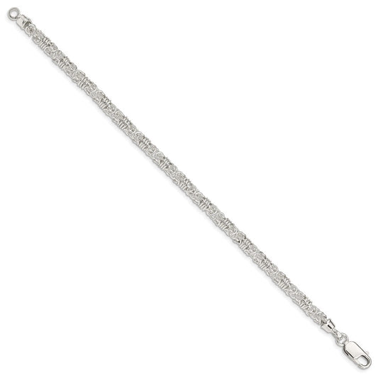 Sterling Silver 7.5inch Polished Fancy Link Bracelet QH223-7.5