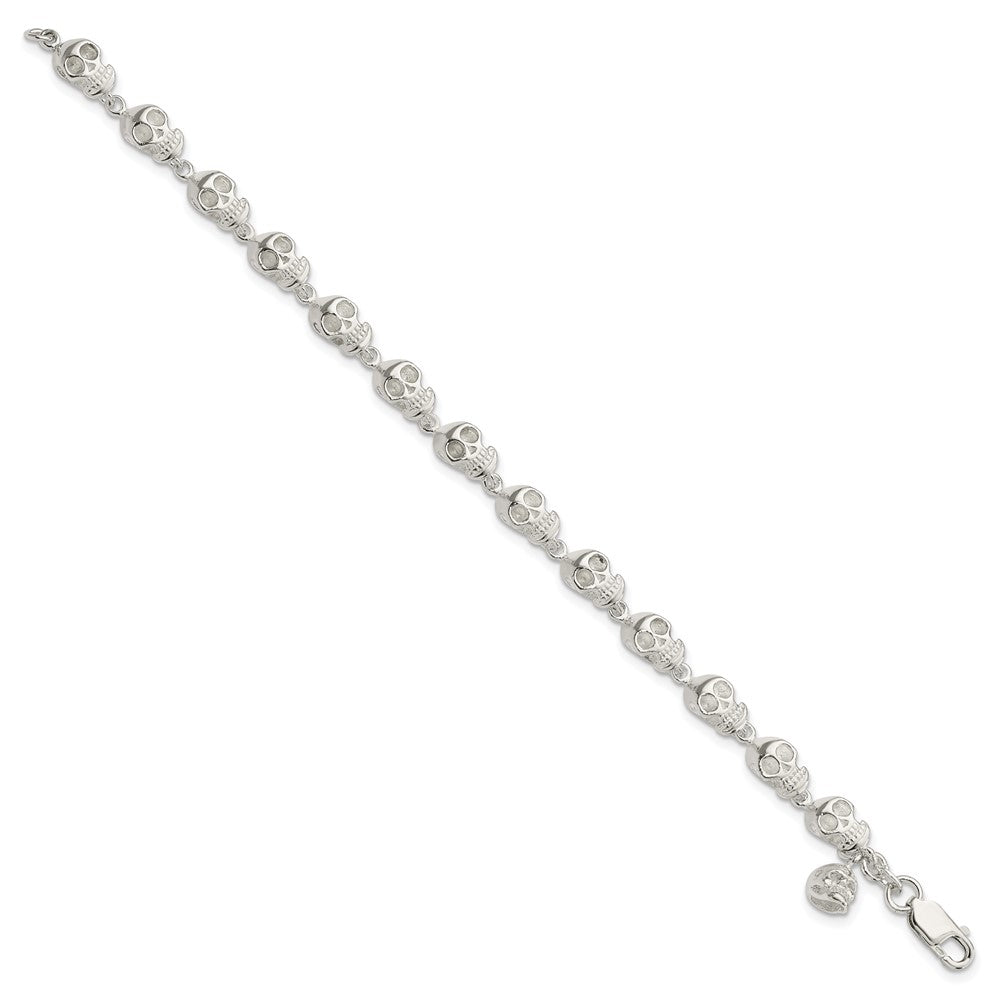 Sterling Silver Skull Bracelet QH4480-7