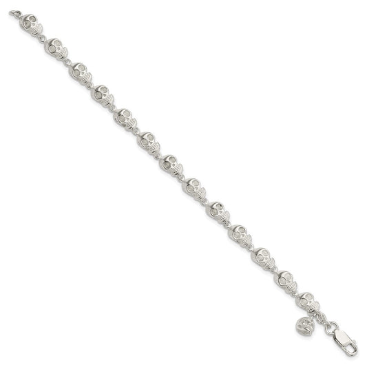 Sterling Silver Skull Bracelet QH4480-7