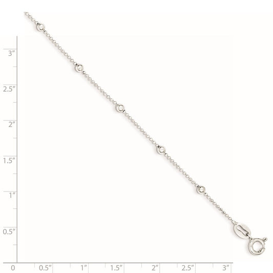 Sterling Silver Polished Beaded Bracelet QH4960-7