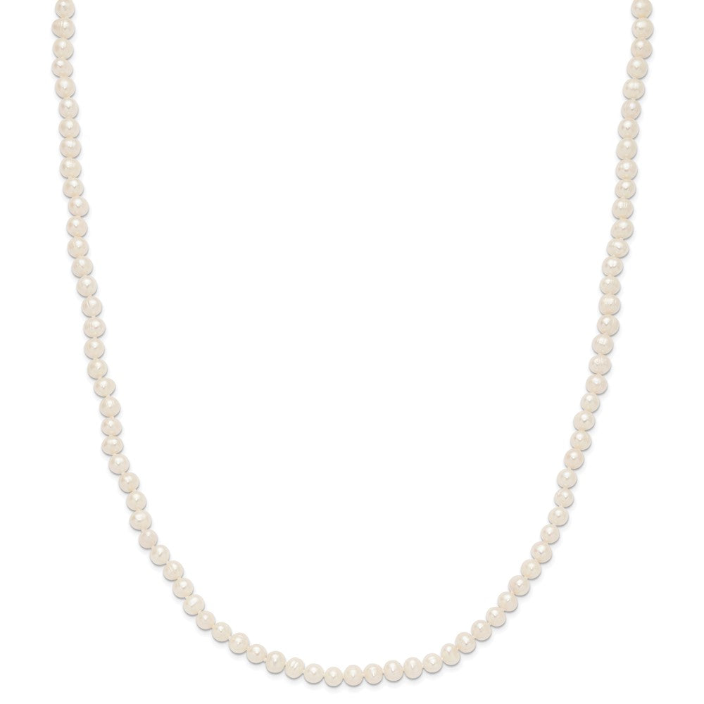 6-7mm White Semi-round Freshwater Cultured Pearl Endless 80 inch Necklace QH5202