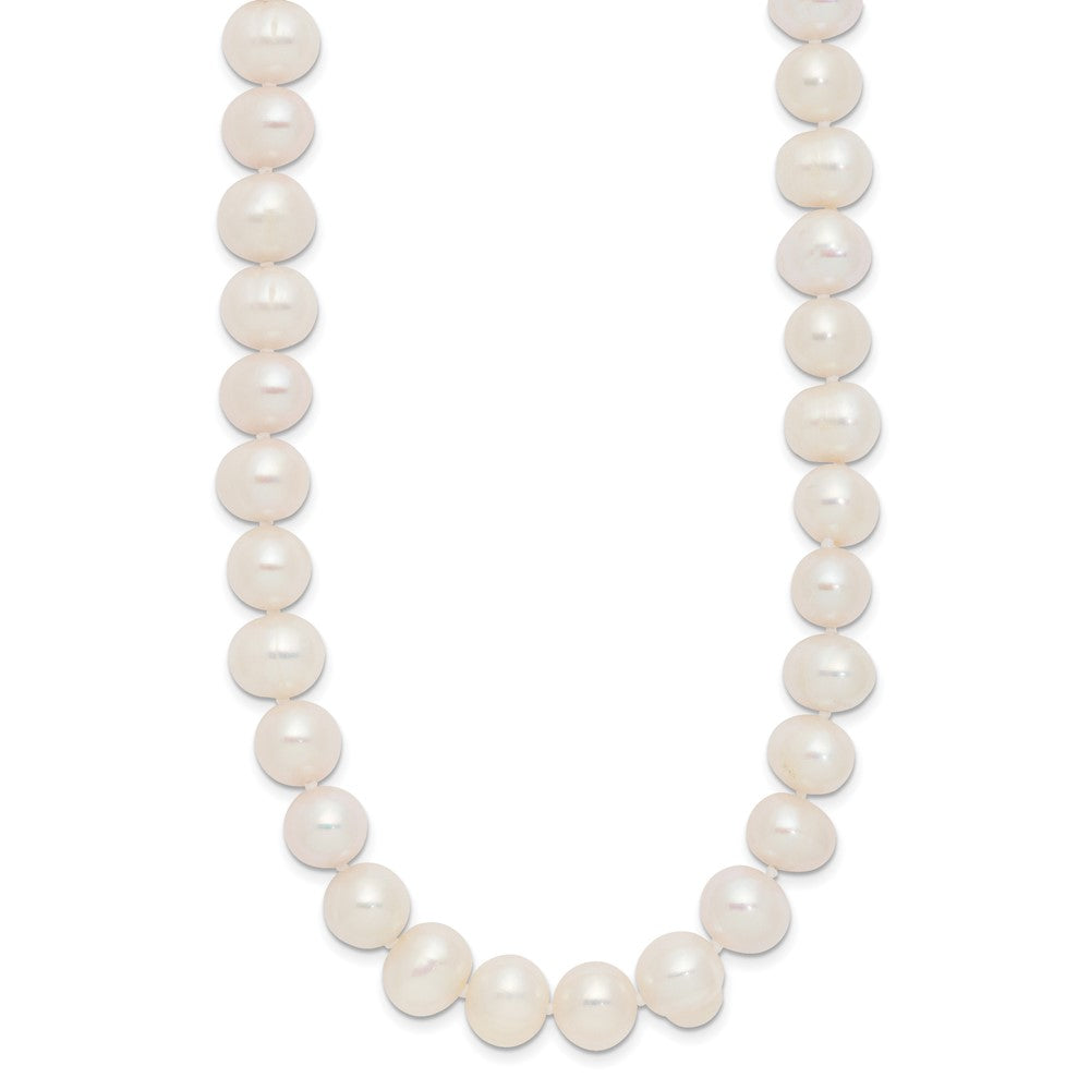 9-10mm White Semi-Round Freshwater Cultured Pearl Endless 80 inch Necklace QH5203