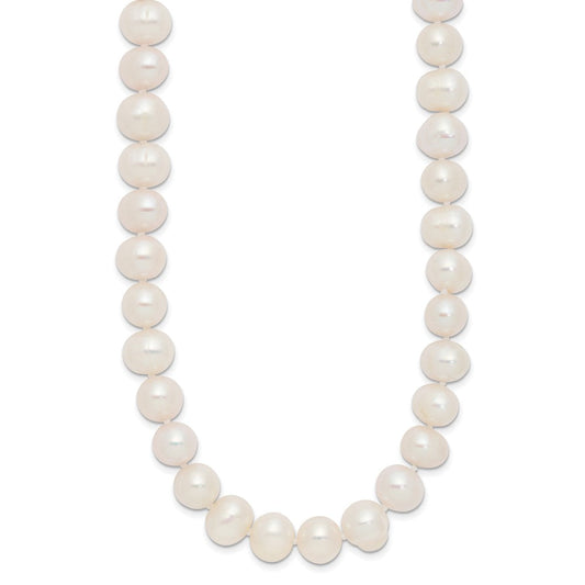 9-10mm White Semi-Round Freshwater Cultured Pearl Endless 80 inch Necklace QH5203