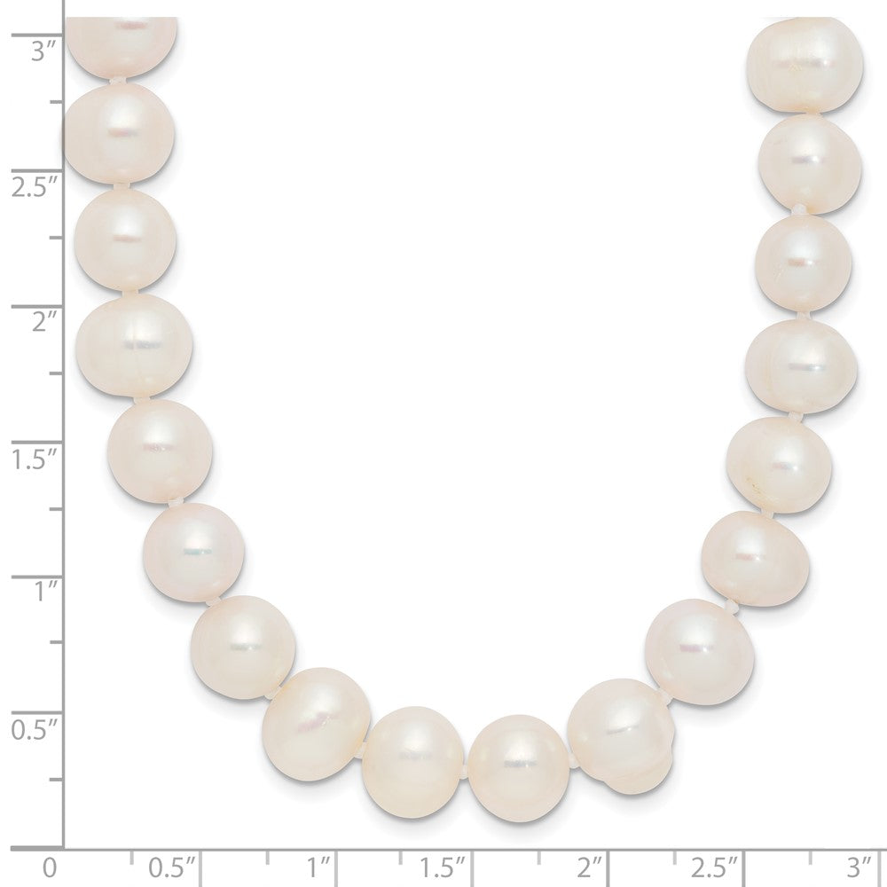 9-10mm White Semi-Round Freshwater Cultured Pearl Endless 80 inch Necklace QH5203