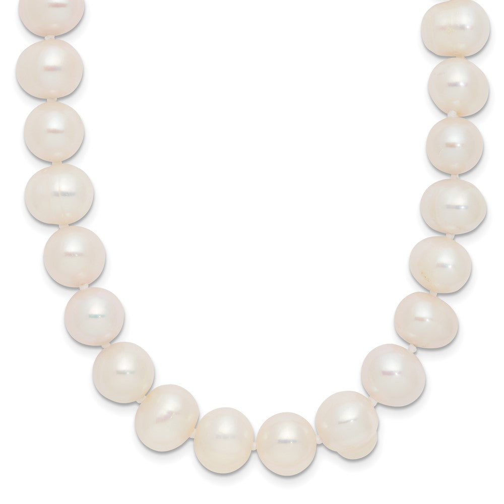 9-10mm White Semi-Round Freshwater Cultured Pearl Endless 80 inch Necklace QH5203