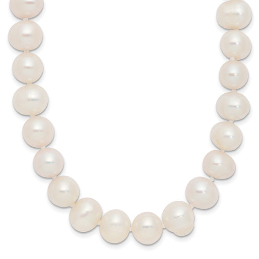 9-10mm White Semi-Round Freshwater Cultured Pearl Endless 80 inch Necklace QH5203