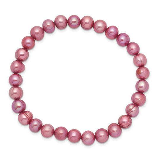 6-7mm Rose Freshwater Cultured Pearl Stretch Bracelet QH5461