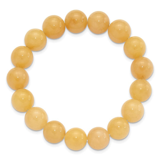 Yellow Quartz 10.00mm Beaded Stretch Bracelet QH5732