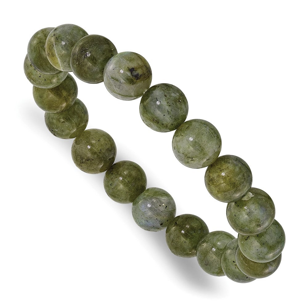 Green Labradorite 10.00mm Beaded Stretch Bracelet QH5753