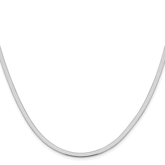 Sterling Silver Rhodium-plated 3mm Magic Herringbone ChainQHB035R