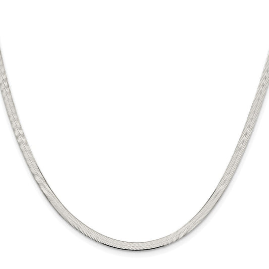 Sterling Silver Rhodium-plated 3.5mm Magic Herringbone ChainQHB040R