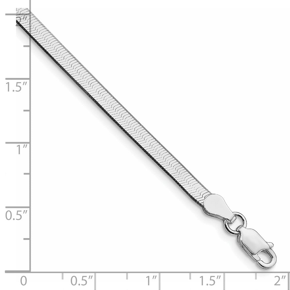 Sterling Silver Rhodium-plated 3.5mm Magic Herringbone Chain QHB040R-8