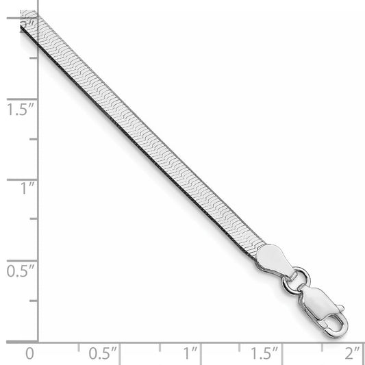 Sterling Silver Rhodium-plated 3.5mm Magic Herringbone Chain QHB040R-8